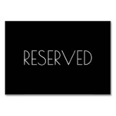 ブラックリザーブドシーティングカード（両面） テーブルナンバー (裏面)