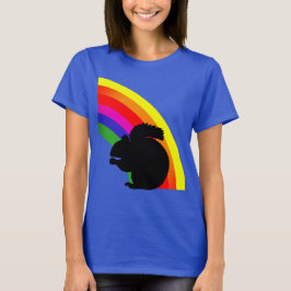 ブラックリスカラフルトシルエットレインボーレンズ Tシャツ