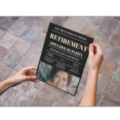 ブラックリタイアメントオープンハウスパーティの招待状 チラシ