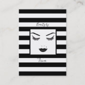 ブラックリップメイクアップ顔眉毛リップグラム美しい 名刺 (正面)