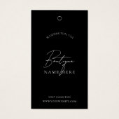 ブラックリテールラベルミニマル服価格ラベル (正面)