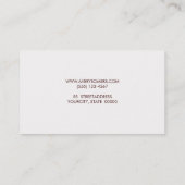 ブラックリネンルッシンプルクモダンストライププロフェッショナル 名刺 (裏面)