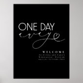 ブラックリハエレガントーサルディナーウェルカムサイン ポスター (正面)