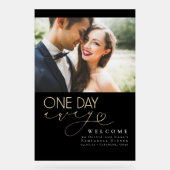 ブラックリハエレガントーサルディナーウェルカムフォト アクリルサイン (正面)