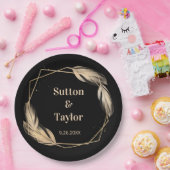 ブラックリハーサルディナーの黄金の羽 ペーパープレート (パーティー)