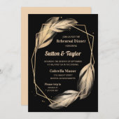 ブラックリハーサルディナーの黄金の羽 招待状 (正面/裏面)