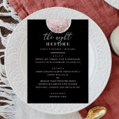 ブラックリハーサルディナー | ソフトピンク赤面ムーン メニュー