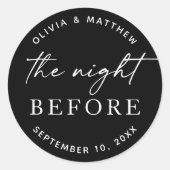 ブラックリハーサルディナー | 前夜エレガント ラウンドシール (正面)