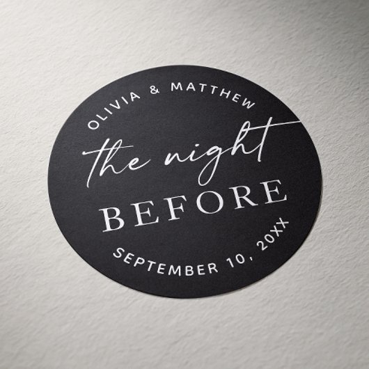 ブラックリハーサルディナー | 前夜エレガント ラウンドシール