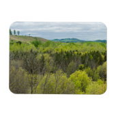 ブラックリバーの森林と丘滝 マグネット (横)