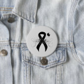 ブラックリボンと蝶 缶バッジ (インサイチュ)