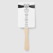 ブラックリボンシルバースワン結婚式 プログラムファン ハンドファン (裏面)