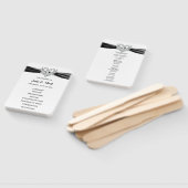 ブラックリボンシルバースワン結婚式 プログラムファン ハンドファン (組立なし)