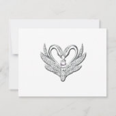 ブラックリボンシルバースワン Save The Date カード (裏面)