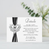 ブラックリボンシルバースワ結婚ンズ詳細 エンクロージャーカード (スタンド正面)