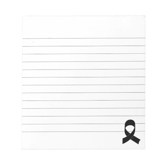 ブラックリボンスケッチ線 ノートパッド (正面)