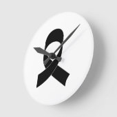 ブラックリボンスケッチ ラウンド壁時計 (傾斜)