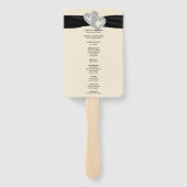 ブラックリボンダイヤモンドハート結婚式 プログラムファン ハンドファン (裏面)