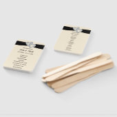 ブラックリボンダイヤモンドハート結婚式 プログラムファン ハンドファン (組立なし)