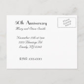 ブラックリボンパーティ招待状 インビテーションポストカード (裏面)