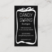 ブラックリボン弓カスタム甘フェミニンいキュイガーリー 名刺 (正面)