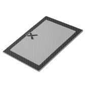 ブラックリボン認識度炭素繊維デコール ノートパッド (アングル)