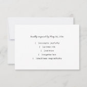 ブラックリボン&ボウ 出欠カード (正面)