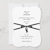 ブラックリボン&ボウ 招待状 (正面)