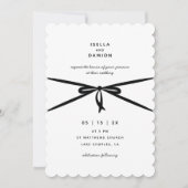 ブラックリボン&ボウ 招待状 (正面)