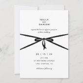 ブラックリボン&ボウ 招待状 (正面)