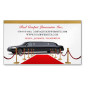 ブラックリムジンドライバー マグネット名刺 (正面)