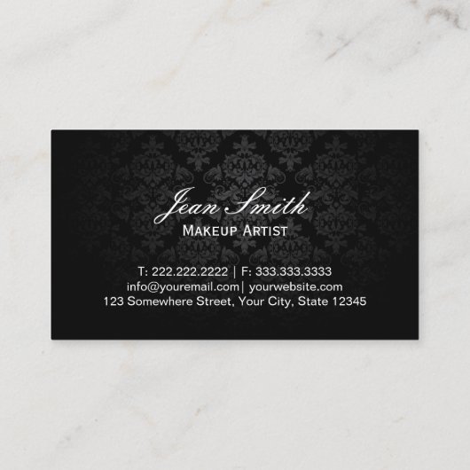 ブラックリモダンボンダマスメイクアップアーティスト 名刺 (裏面)