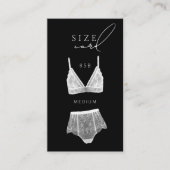 ブラックリモダンンジェリーブライダルシャワーサイズ エンクロージャーカード (正面)