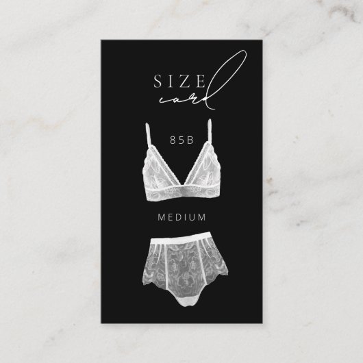 ブラックリモダンンジェリーブライダルシャワーサイズ エンクロージャーカード (正面)