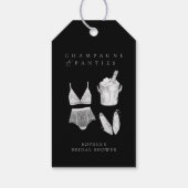 ブラックリモダンンジェリーブライダルシャワー ギフトタグ (裏面)