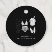 ブラックリモダンンジェリーブライダルシャワー フェイバータグ (正面)