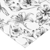 ブラックリリーの花 ショートテーブルランナー (コーナー)