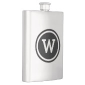 ブラックリング付きサークルモノグラム フラスク (右)