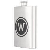 ブラックリング付きサークルモノグラム フラスク (左)