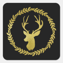 ブラックリース金ゴールドディアクリスマス