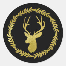 ブラックリース金ゴールドディアクリスマス