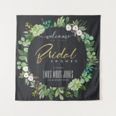 ブラックリーフウォータカラーブライダルシャワーのご案内 タペストリー (正面)