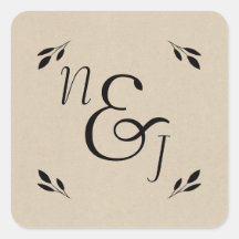 ブラックリーフボタニカル素朴クモダンラフト結婚ズ