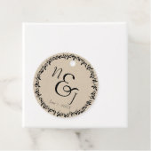 ブラックリーフボタニカル素朴クモダンラフト結婚ズ フェイバータグ (インサイチュ)