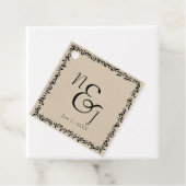 ブラックリーフボタニカル素朴クモダンラフト結婚ズ フェイバータグ (インサイチュ)