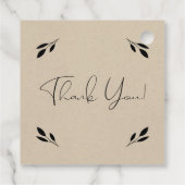 ブラックリーフボタニカル素朴クモダンラフト結婚ズ フェイバータグ (裏面)