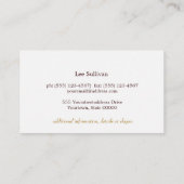 ブラックリ伝統的ネンルック名刺 名刺 (裏面)