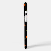 ブラックルビー宝石モノグラムの赤ポピー Case-Mate iPhoneケース (裏面 / 左)