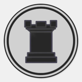 ブラックルークチェス・ピース ラウンドシール