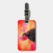 ブラックルースター – パーソナル化可能 ラゲッジタグ (正面縦)